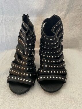 TORRID 9W: Black Studded Strappy Gladiator Heels - Women
